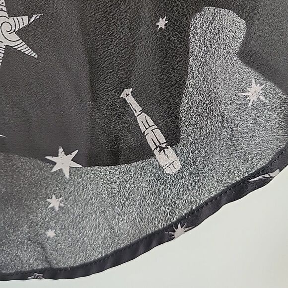 Torrid Harry Potter Star & Wand Black Georgette Harper Blouse Women’s Size 2X - Picture 6 of 16